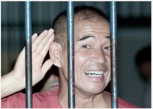 "Did you say there's no bail, Monica?" (credit, PORNCHAI KITTIWONGSAKUL/AFP/Getty Images)